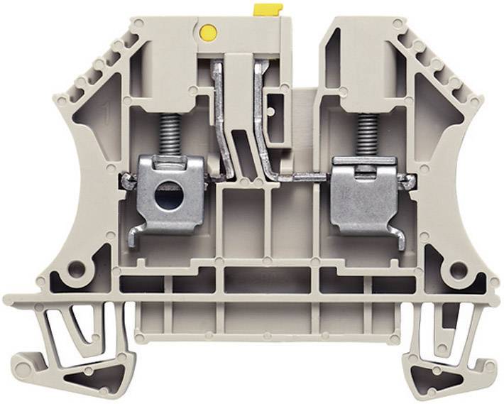 Test-disconnect terminal WTR 2.5, Screw connection, 2.5 mm², dark beige, Weidmuller