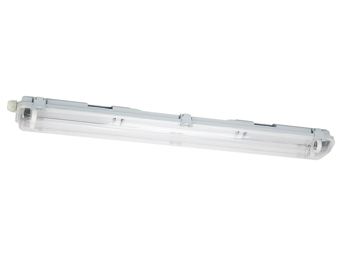 Hermētisks gaismeklis VANTO 2xT8 IP65 60 cm pelēks ABS/PS ar atstarotāju