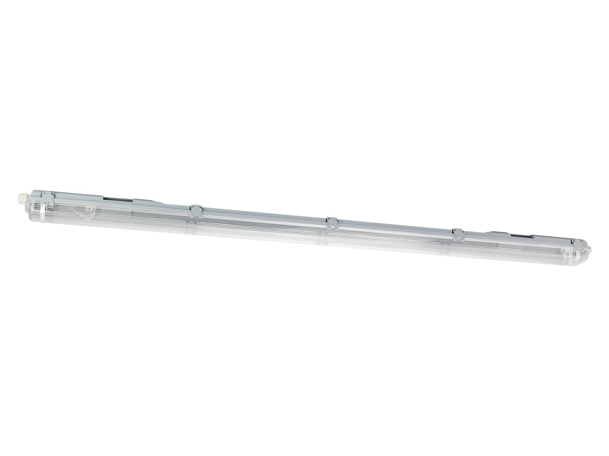 Hermētisks gaismeklis VANTO 2xT8 IP65 120 cm pelēks ABS/PS ar atstarotāju
