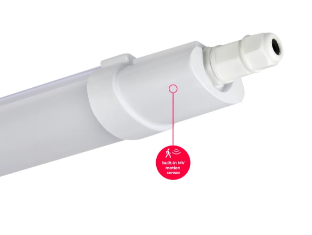 Hermētisks gaismeklis LINIX 4000K 45W 5400lm IP65 150 cm pelēks LITE kustības sensors MV