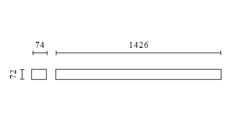 Lineārā gaismekļa NAREW 3CCT (3/4/5,7K) 36/42/51/60 W 9000 lm 110° IP40 150 cm melna PRIME