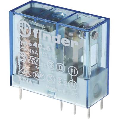 Jaudas relejs, miniaturizēts, SPDT, 24 VDC, 16 A, 40. sērija, ligzda, DC AgSnO2, jutīgs, Finder