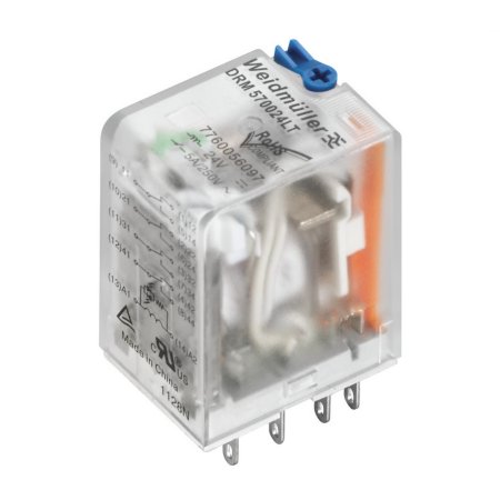 Relejs 12 VDC, 5A, 4CO, ar indikāciju+TEST, Weidmuller