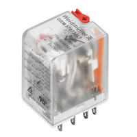 Relejs 25mm 4xCO 24VAC +LED IND +TEST
