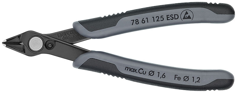 Knaibles 78 61 125 ESD Cu max 1,6 Ø mm Al max 1,2 Ø mm KNIPEX