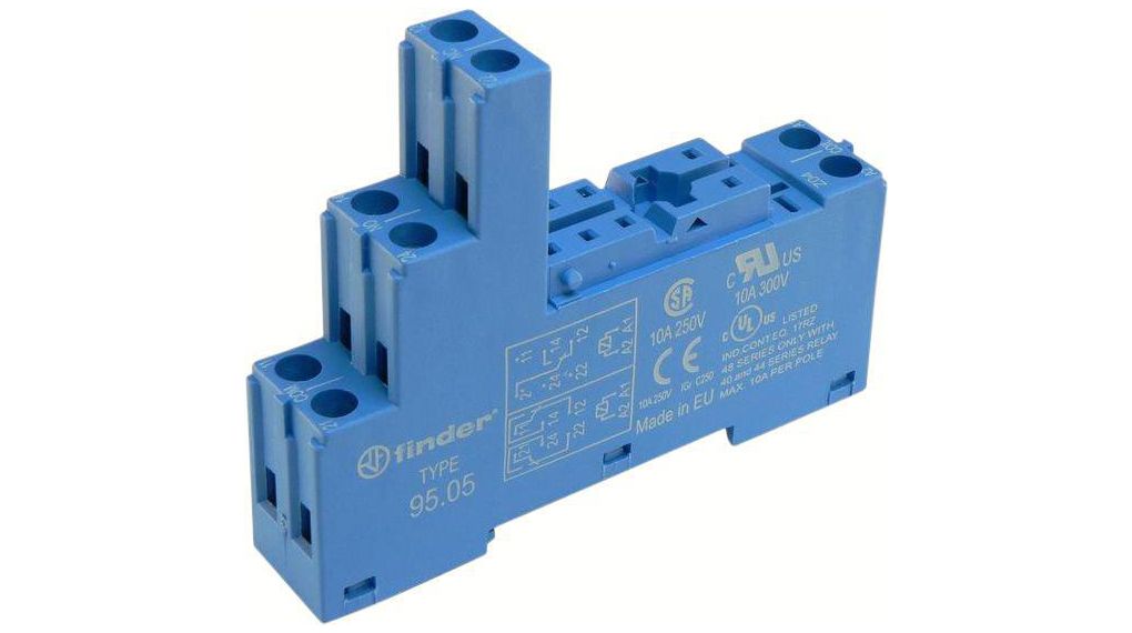 Ligzda 40 sērijas relejiem 95.05.SPA Finder 2k, ar plastmasas skavu