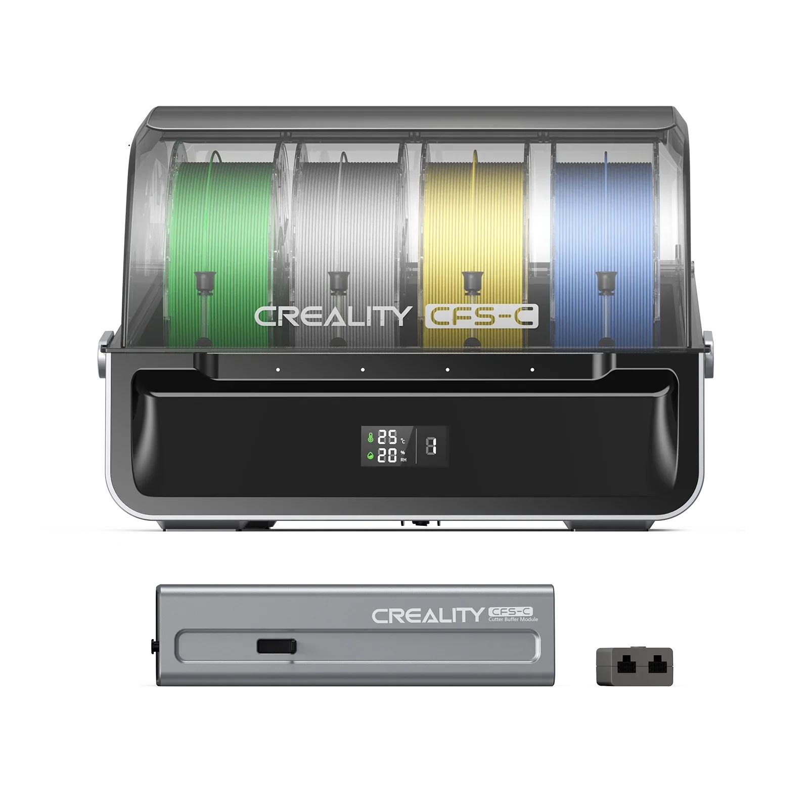 Creality CFS-C modernizācijas komplekts modeļiem K1C, K1, K1 Max, K1 SE Creality CFS-C modernizācijas komplekts modeļiem K1C, K1, K1 Max, K1 SE