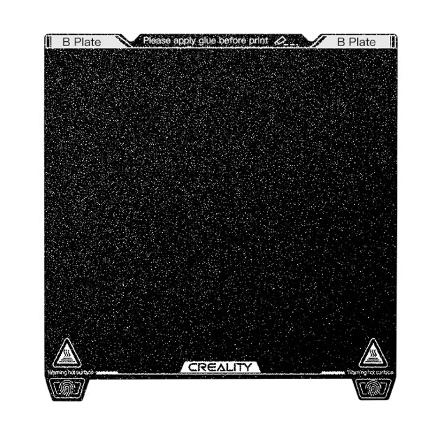 PEI drukāšanas platforma bez magnēta K1MAX 315*310mm CREALITY