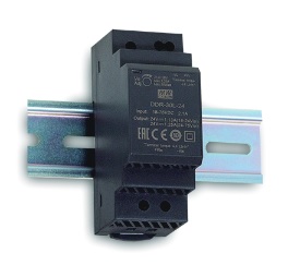 30W DC/DC pārveidotājs 18–75V: 12V2,5A, uz DIN, MEAN WELL