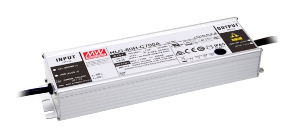 Impulsu strāvas avots LED 350mA 167-257V PFC IP65 MEAN WELL
