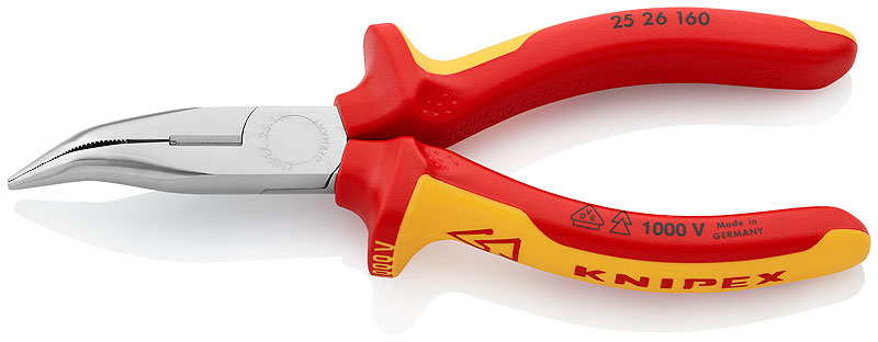 Plakanknaibles ar liektiem galiem 25 26 160 ( 1000V )  KNIPEX