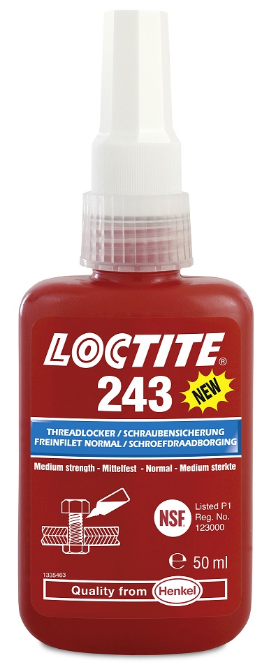 Vidējas stiprības skrūves fiksēšanas smēre 243 50ml, LOCTITE