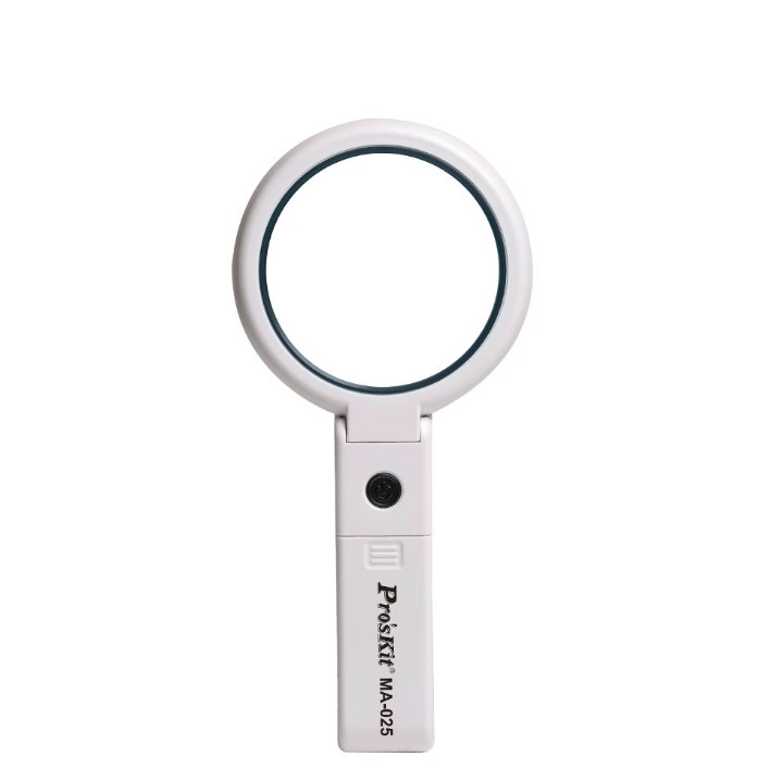 Salokāmā un rokas USB LED lupa