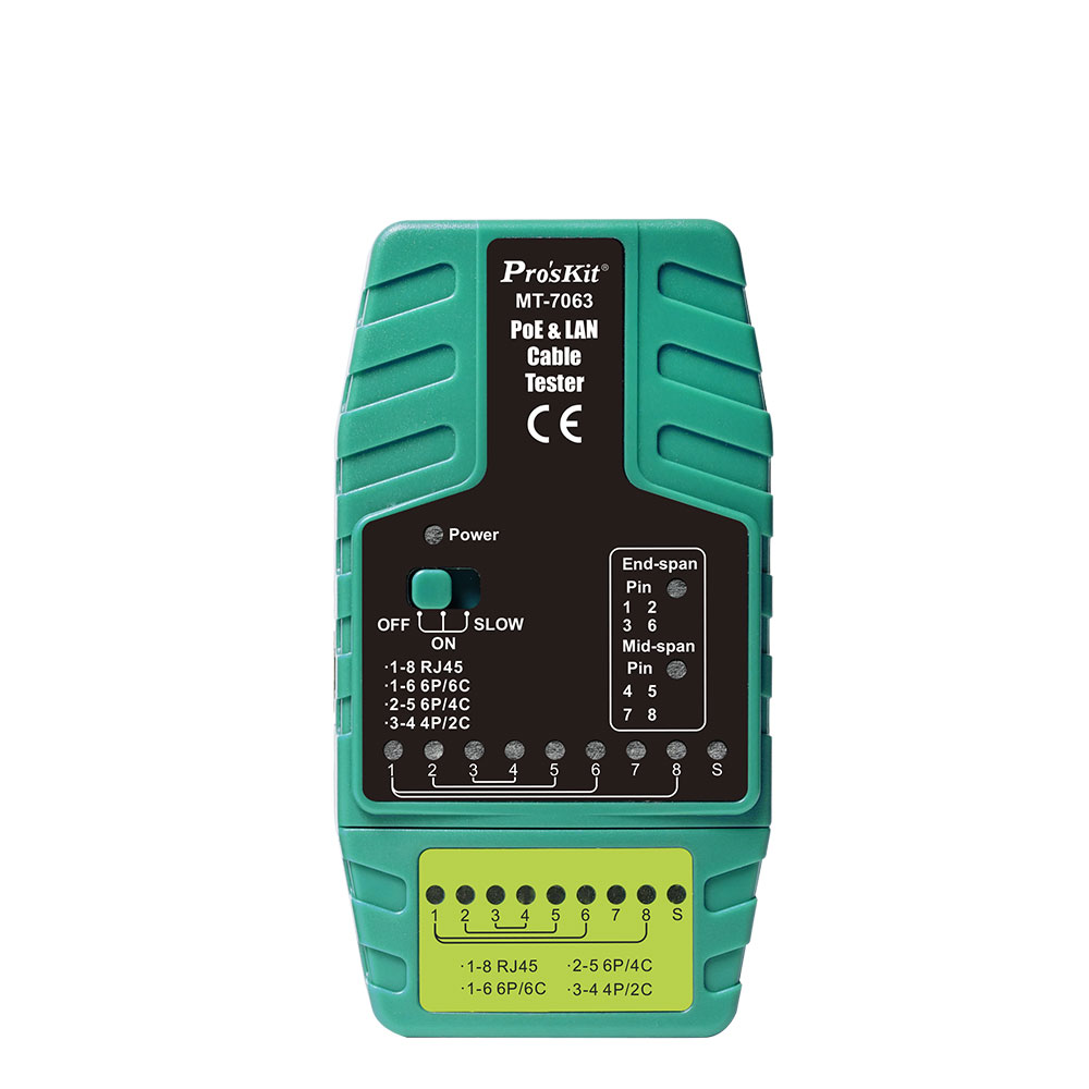 PoE un LAN kabeļu testeris, RJ11/RJ12/RJ45, Pros'sKIt