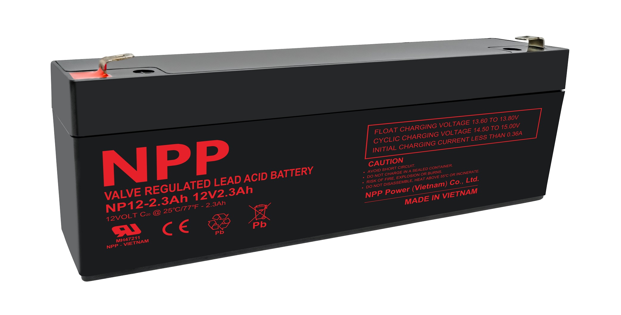 Akumulators 12 V 2,3 Ah T1(F1) Pb AGM NPP