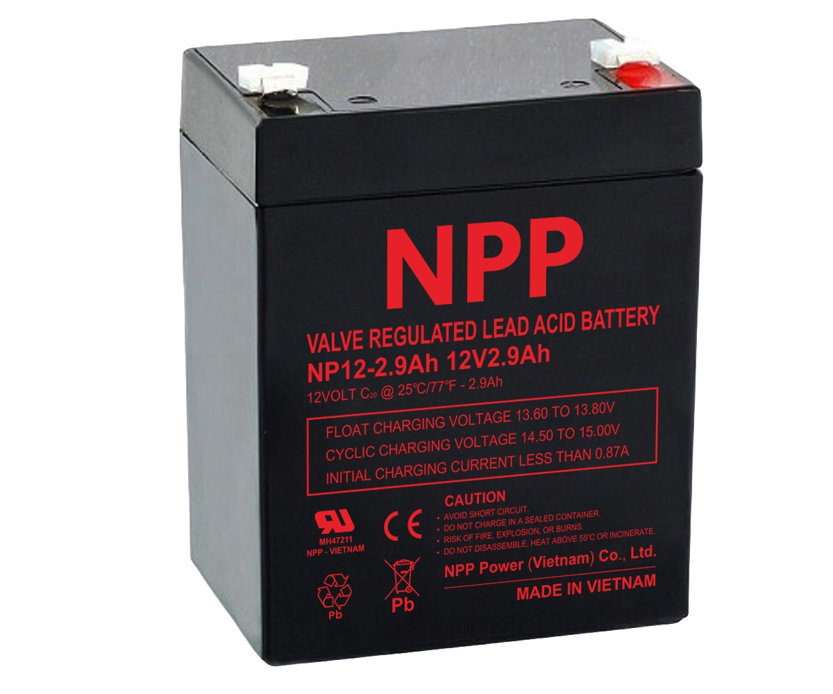 Akumulators 12V 2.9Ah T1(F1) Pb AGM NPP