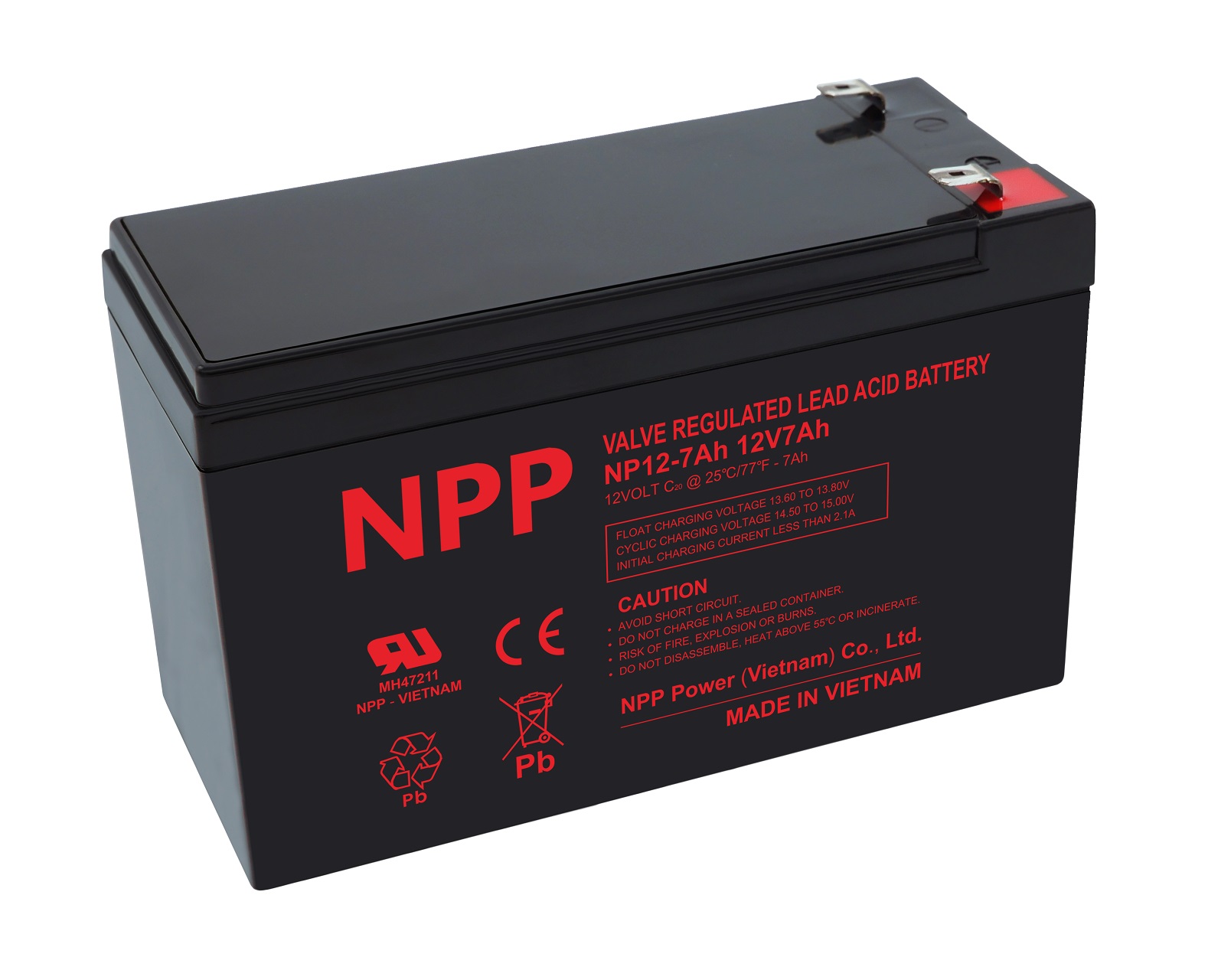 Akumulators 12 V 7 Ah T1(F1) Pb AGM NPP