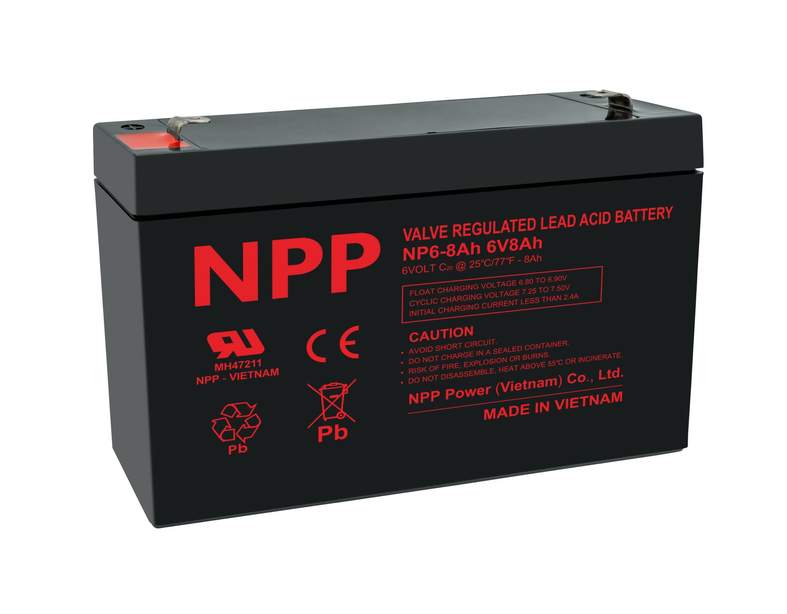 Akumulators 6V 8Ah T1(F1) Pb AGM NPP
