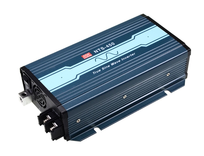 Automašīnas sprieguma pārveidotājs 12Vdc/230Vac 450W(900W) ar sinusoidālu izejas spriegumu, MEAN WELL