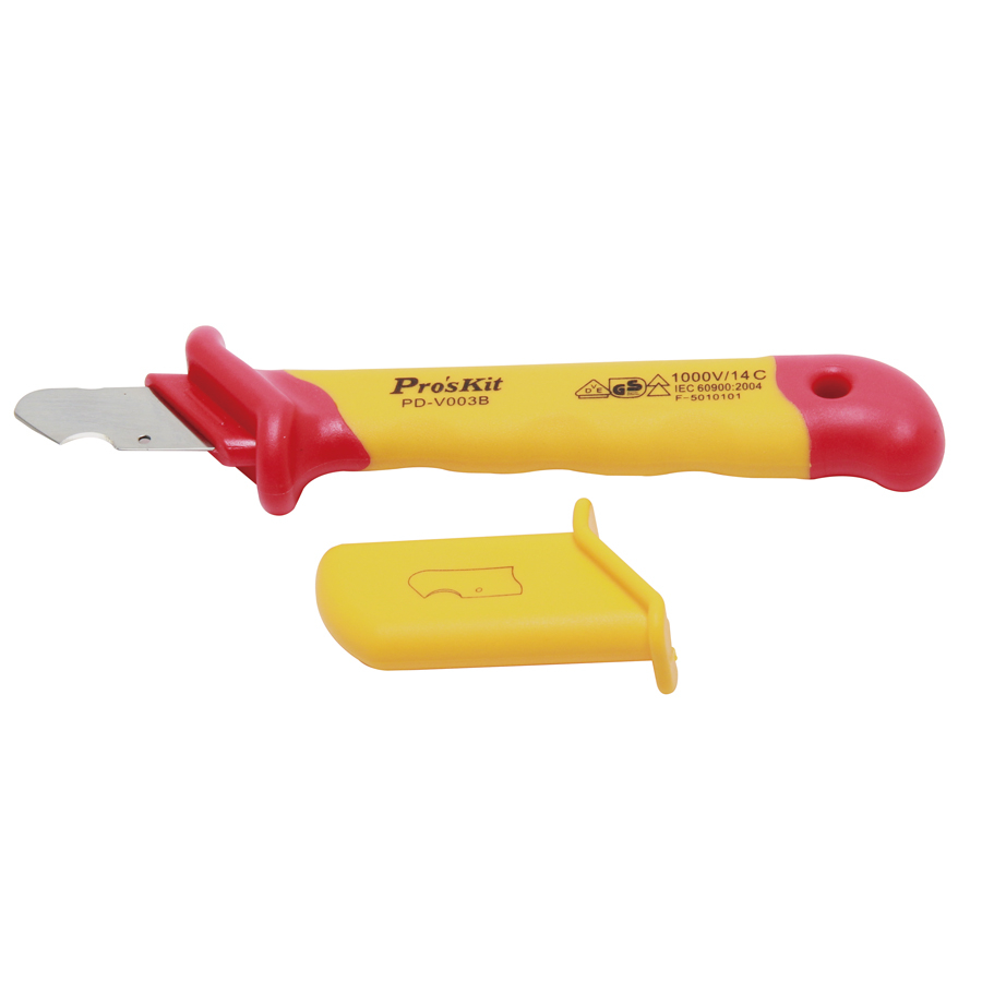 Insulated Hook Blade Cable Knife VDE 1000V 33x170mm PD-V003B Pro'sKit