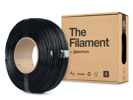 Filaments PET-G pusnakts melns 1kg uzpildes materiāls The Filament by Spectrum