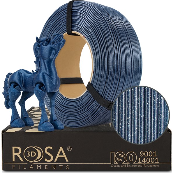 Filaments PLA Galaxy Navy Blue 1.75mm 1kg Rosa3D