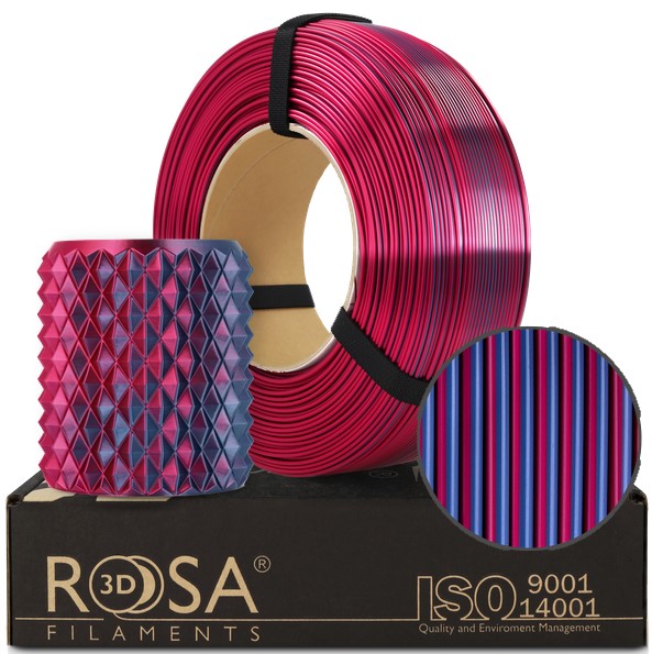 Filament PLA Silk Midnight City 1.75mm 1kg refill Rosa3D