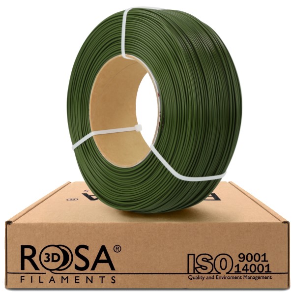 Kvēldiegs PLA Army Green 1.75mm 1kg uzpildāms Rosa3D