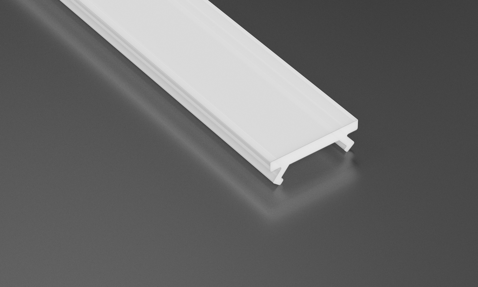 PMMA pārsegs pienaini balts profiliem LUMINES SLIM X V2 2.02m