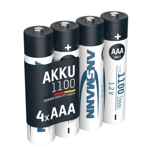 Akumulators R3 (AAA) 1.2V 1100mAh Ni-Mh ANSMANN (4 gab.iepakojums)
