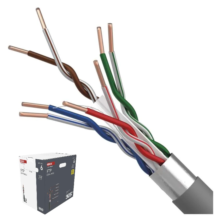 Cable F/UTP CAT6 23AWG, solid, copper, Eca CU