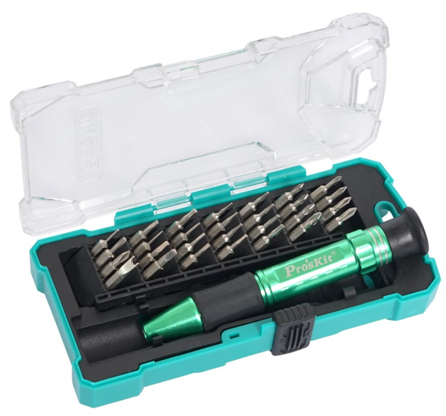 30pcs Aluminum Handle Precision Screwdriver set, SD-9608 Pro'sKit