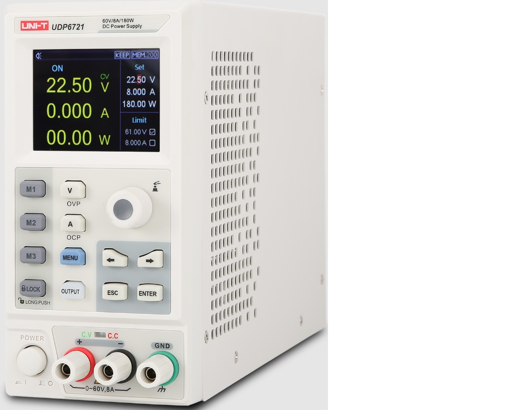 Laboratorijas barošanas avots, 180W, 0-60V, 0-8A, 10mV,1mA, RS-232, UNI-T