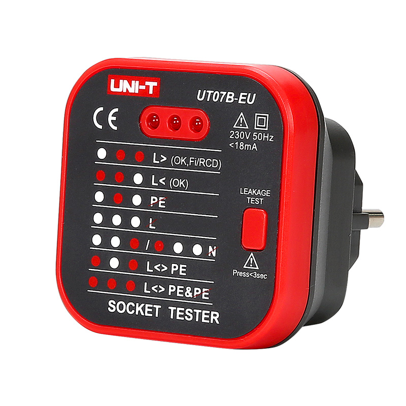 Testeris: strāvas kontaktligzdas testeris; 3 LED; 50÷60Hz; 230VAC; kontaktdakša: ES