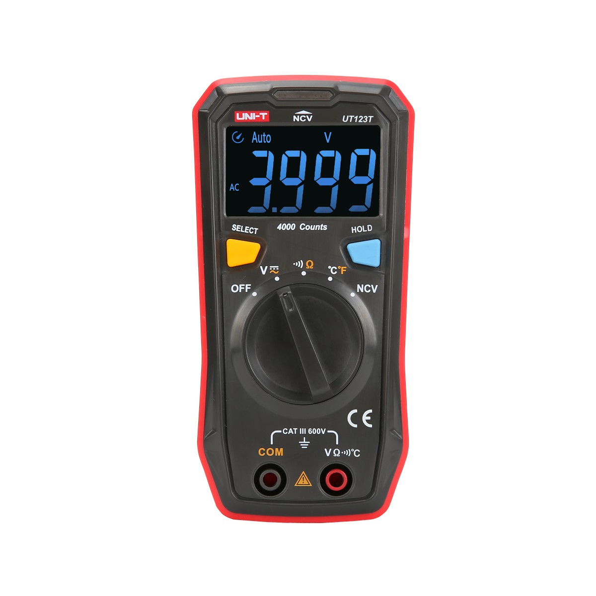 Multimetrs dzīvojamām telpām AC/DC 600V; 20MOm; -40-300C; nepārtrauktība; NCV