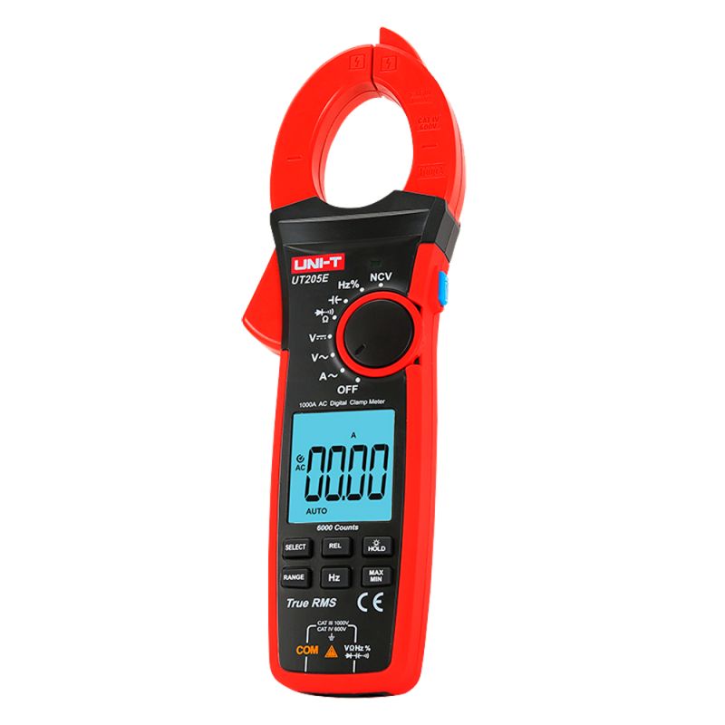 Digitālais klempju mērītājs DC/AC 1000V; AC 1000A; 60MΩ; 60mF; 1MHz;