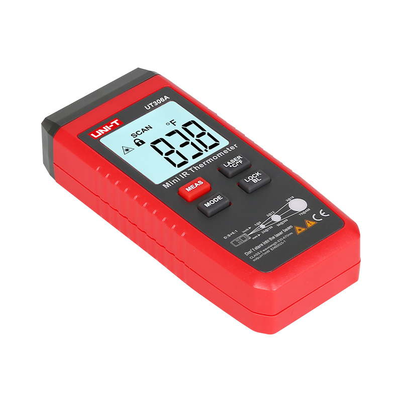Infrasarkanais termometrs -20~400C; D: S attiecība: 10: 1; emisijas koeficients: 0,95;