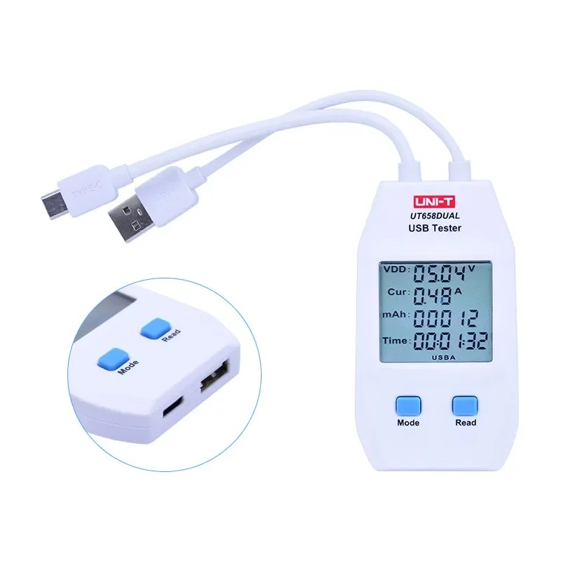 USB testeris USB A +  USB type C ,  UNI-T