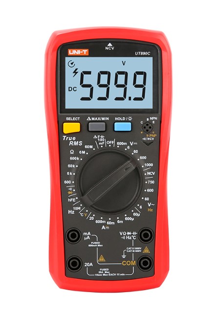Digitālais multimetrs; LCD;(6000); VDC: 0.1÷600mV,6V,60V,600V,1kV