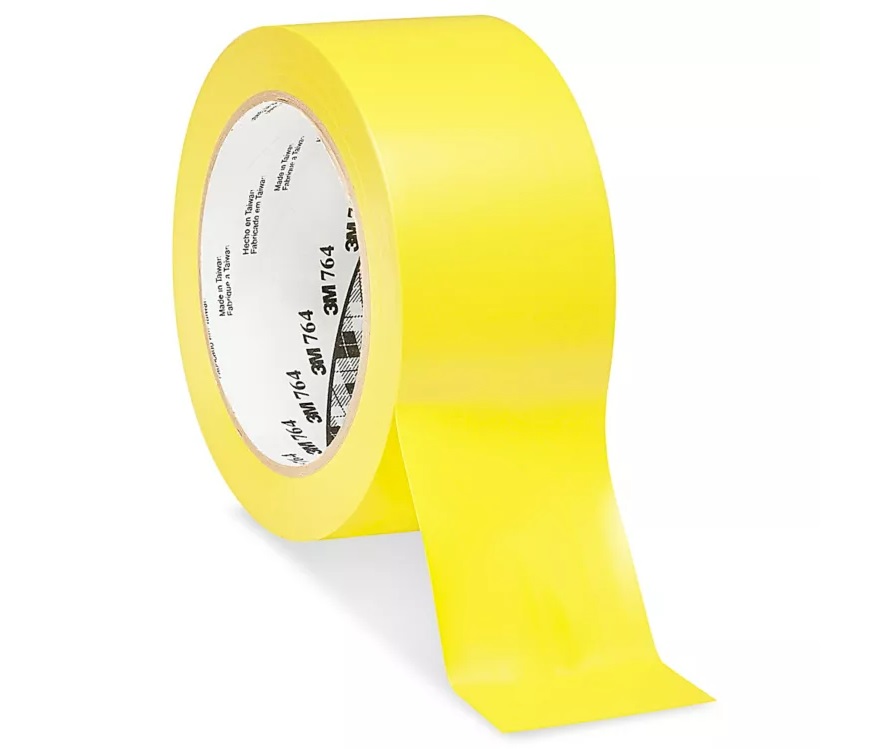 3M™ vispārēja lietojuma vinila lente 764, dzeltena, 50mm x 33m