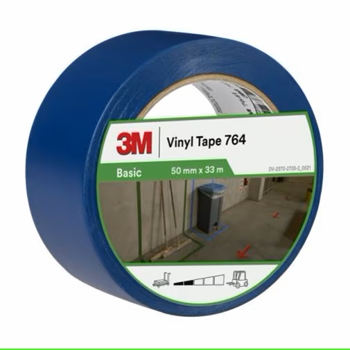 3M™ vispārējas nozīmes vinila lente 764, zila, 50 mm x 33 m
