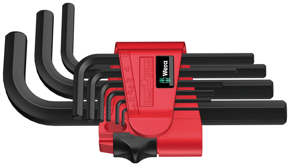 Seškanšu L-atsēgu komplekts, BlackLaser 950/9 BM N 021737 Wera