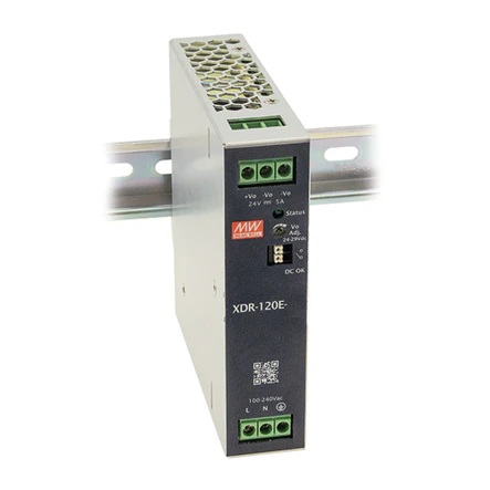 120W vienas izejas DIN sliedes barošanas avots 12V 10A, MEAN WELL