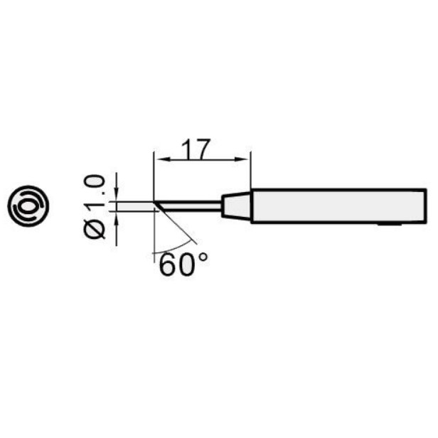 Replacement Tip For 1C type (I.D.:4.0mm, O.D.:6.3mm)