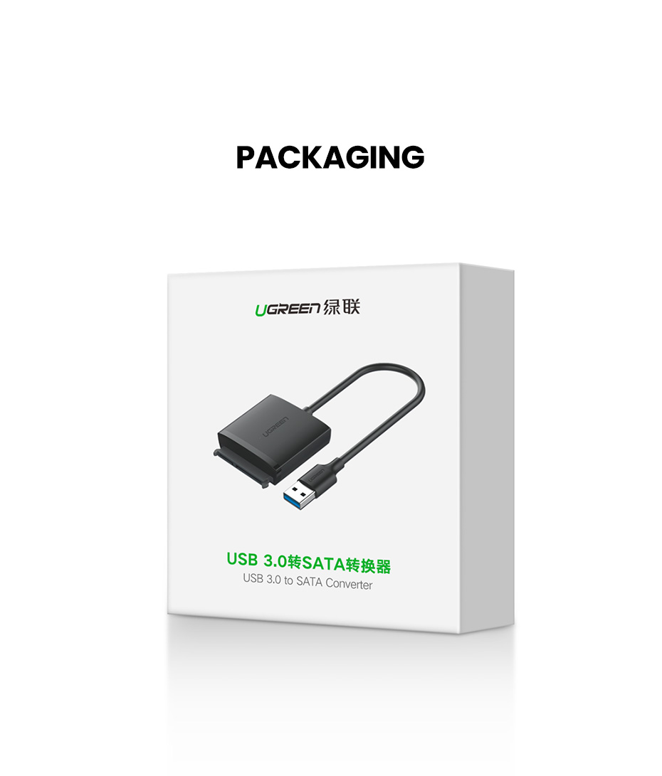 UGREEN Adapteris 2.5/3.5 HDD, SSD diskams USB 3.0 - SATA