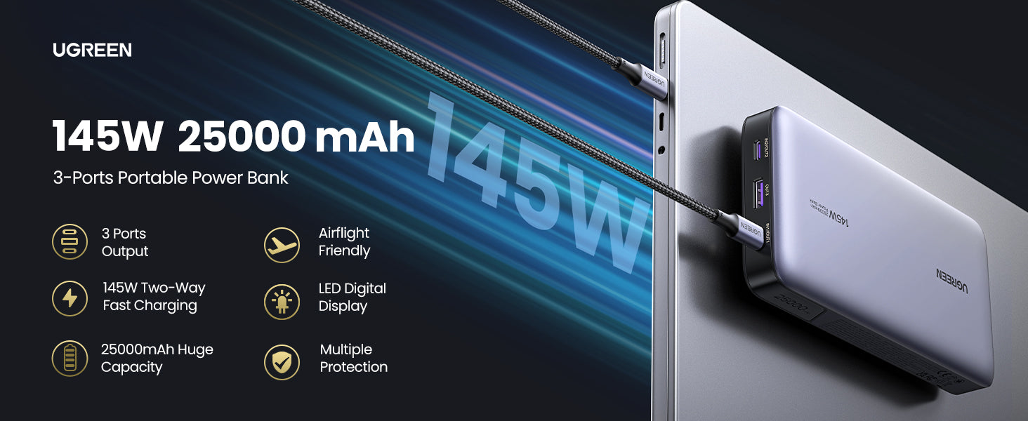 3 Ports portable power bank