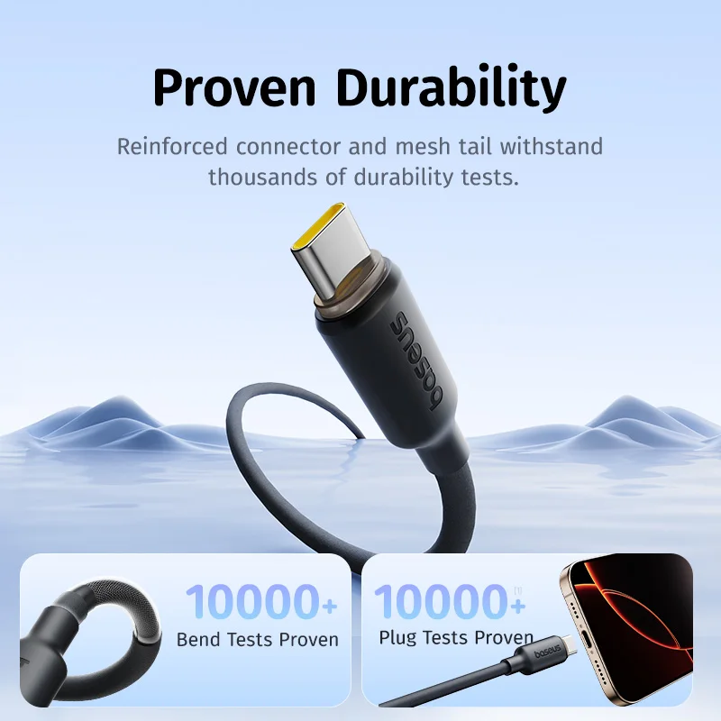 Baseus PD Cable Foamed Silicone Fast Charging Data Cable Type-c to Type-c  100W Comic Black 1m E0426700