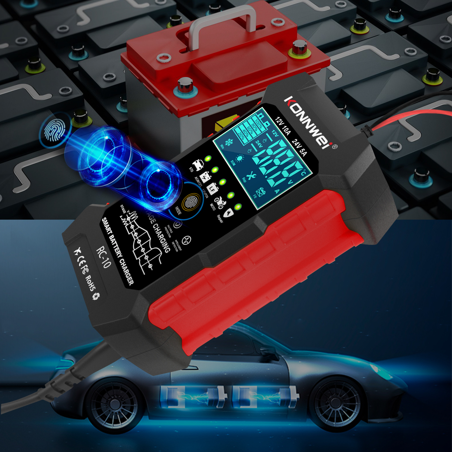 Konnwei RC-10 Prostownik Konnwei RC-10