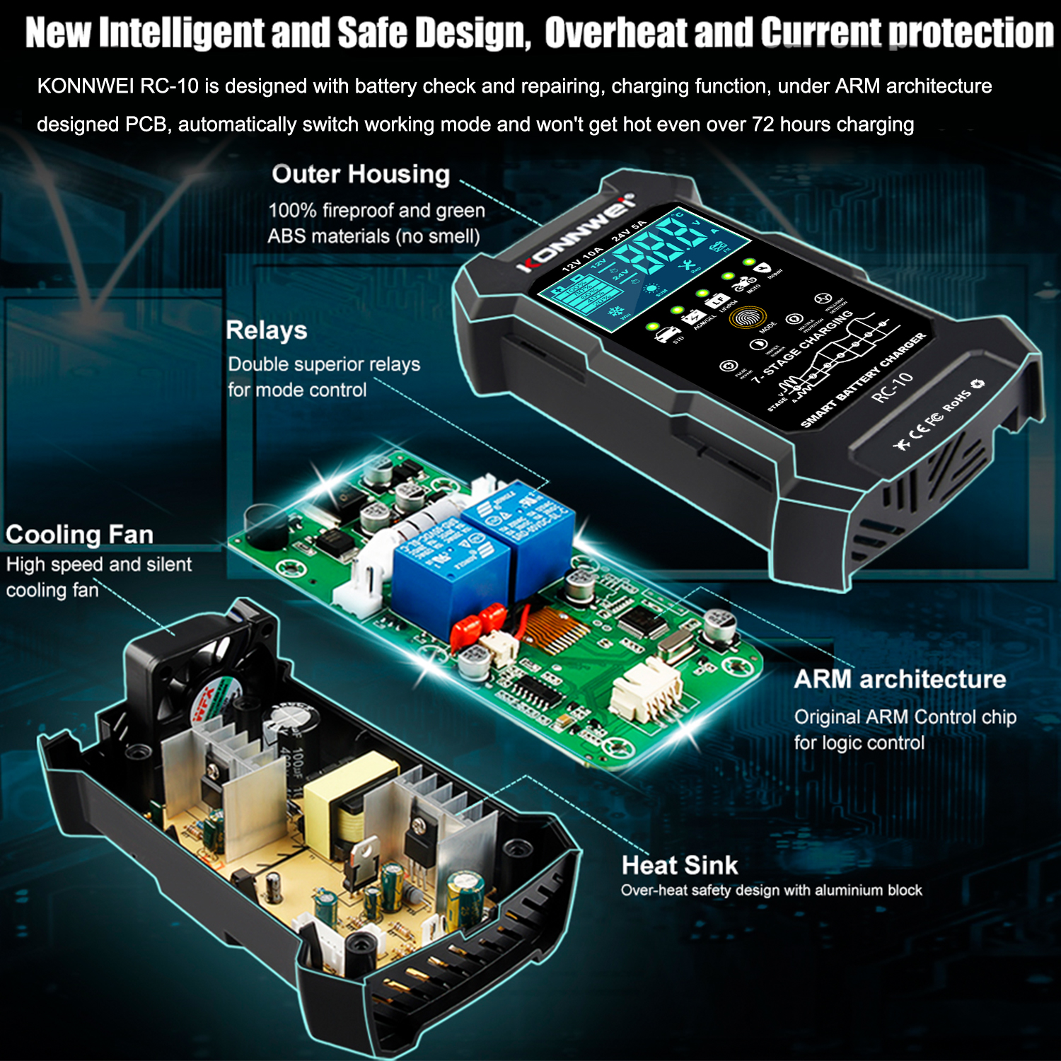 Konnwei RC-10 Prostownik Konnwei RC-10