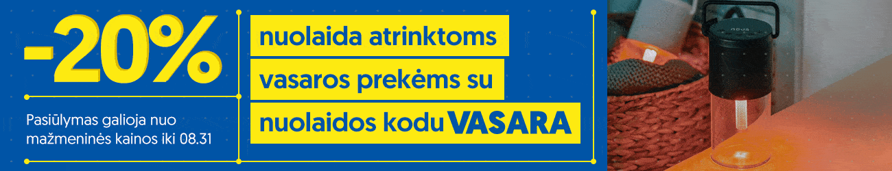 Vasaros prekėms -20% nuolaida